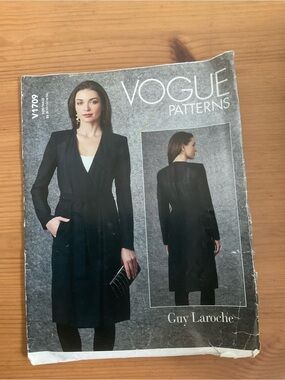 Vogue Black Long Womens Trench Coat Pattern